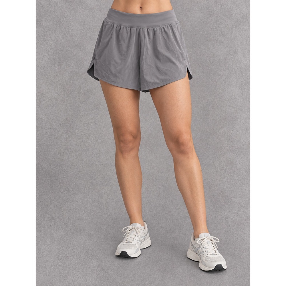 Outdoor Voices Shorts Womens Large Gray Stretch Running Training Split Hem
